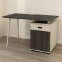 Bureau de Travail Modulaire Rotatif Genova 120 cm, Bureau Moderne avec Caisson de Rangement