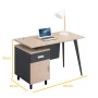 Bureau de Travail Modulaire Rotatif Genova 120 cm, Bureau Moderne avec Caisson de Rangement