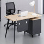 Bureau de Travail Modulaire Rotatif Genova 120 cm, Bureau Moderne avec Caisson de Rangement