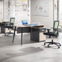 Bureau de Travail Modulaire Rotatif Genova 120 cm, Bureau Moderne avec Caisson de Rangement