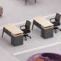 Bureau de Travail Modulaire Rotatif Genova 120 cm, Bureau Moderne avec Caisson de Rangement