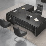 Bureau de Direction en Forme de L, Bureau Exécutif Moderne de Luxe,160 cm