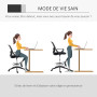 Chaise de Bureau Exécutive Ergonomique M-232 Fauteuil Pivotant, hauteur Réglable avec Appui-tête