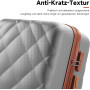 Ensemble de Valises de Luxe 3 Pièces, ABS Rigide avec Serrure TSA, Roulettes Pivotantes – Beige Élégant