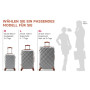 Ensemble de Valises de Luxe 3 Pièces, ABS Rigide avec Serrure TSA, Roulettes Pivotantes – Beige Élégant