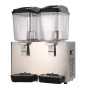 Distributeur de Jus Commercial Double Bac, 32 litres, Réfrigéré en Acier Inoxydable