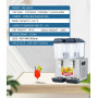 Distributeur de Jus Commercial Double Bac, 32 litres, Réfrigéré en Acier Inoxydable