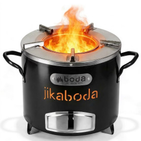 Fourneau à Bois ou Charbon Jikaboda STOVE-30, Économique, Inox, Portable pour Extérieur