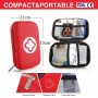 Trousse médicale de premier secours, 18 Articles, Semi-Rigide, Mini Box, idéale pour les voyage.