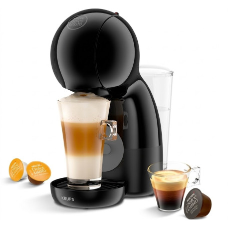 Machine à café Capsules KRUPS, 15 Bars, Nescafé Dolce Gusto Piccolo XS KP1A35, Pack 48 Capsules – Noir