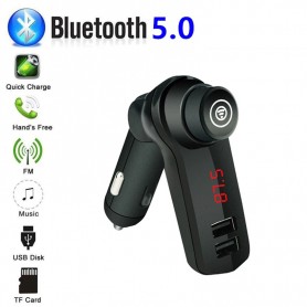 Lecteur MP3 automobile, émetteur FM, téléphone mains libres chargeur, récepteur Bluetooth - G27