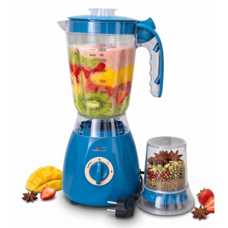 Mixeur-Broyeur BML 777, Blender & Grinder, 2-en-1, 350W – Bleu