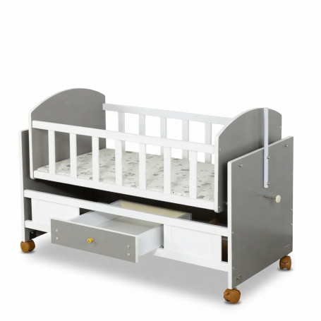 Berceau, Lit bébé multifonctionnel, Balancelle en Bois, Lit de Chevet & Couffin pour Bébé