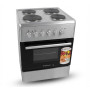 Cuisinière Électrique WESTPOOL 60x60, foyers, four, 100 % électrique, acier inoxydable