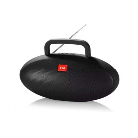 Haut-parleur Bluetooth portable 136, rechargeable extérieur avec radio FM, Super Bass, sans fil