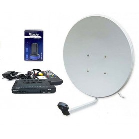 Kit décodeur haute définition Digitsat 9800 + smart antenne satellite SAT 80 CM