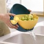 Paniers de crépine, découpe légumes, lavage du riz, ustensiles de cuisine, à double vidange