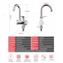 Chauffe-eau électrique instantané de douche, robinet de cuisine, Capacité 25 L, 3000W, blanc