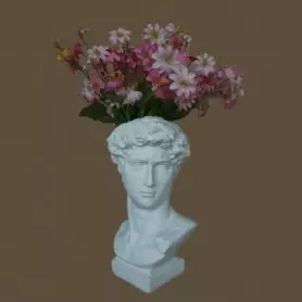 Vase en céramique David Figurine grecque pour pot de fleur pinceau, de maquillage, décoration de la maison