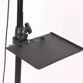 Anneau de lumière Selfie 3 en 1, support de téléphone, support de microphone, plateau d’accessoires avec trépied