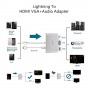 Câble convertisseur, adaptateur audio Lightning vers HDMI VGA, iPhones, iPads, iPods, TV, moniteur, projecteur