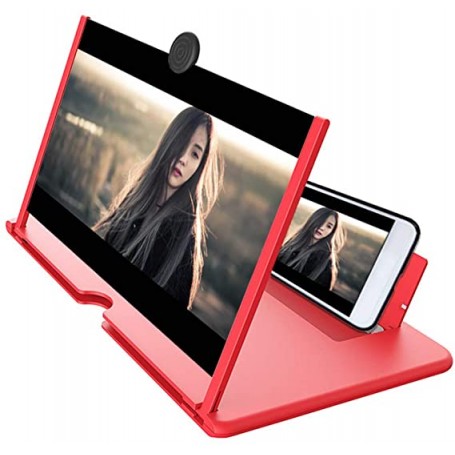 Cadeau créatif pour enfants et adultes Owoda Mini loupe rétro 3D pour écran de téléphone portable avec support pliable pour smartphone et vidéo 