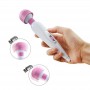 Vibromasseur AV, Capricon, réglable, USB, rechargeable, puissant et silencieux rose pour femmes