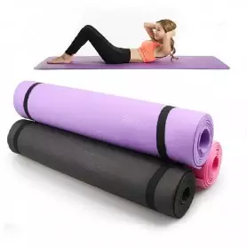 Tapis de Yoga Shuangyon, 4m, épaisseur 6mm, avec sangle de transport, natte de gym  pour le sport, le fitness et le Spa