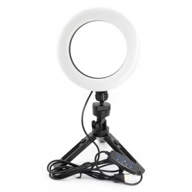 Anneau de lumière selfie portable Fill Light K315, 16cm LED pour Shooting, diffusion en direct