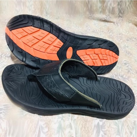 Chaussures claquettes SUONIAO (CLSU-003), en cuir véritable pour hommes - Noir