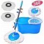 Seau de vadrouille Happy 88 Shop, facile à nettoyer 2 têtes Microfibre, rotative à 360 degrés