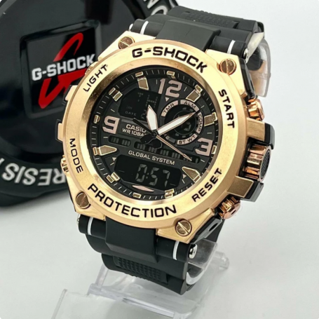 Ensemble Montre Homme Militaire + 4 Bracelets Cuir - Boîtier Noir Acier - Mouvement Quartz - Neuf Avec étiquettes